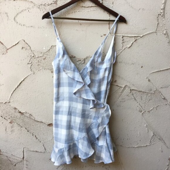 NWT Beach Riot Hayden Wrap Dress in Gingham Size S - Picture 4 of 11